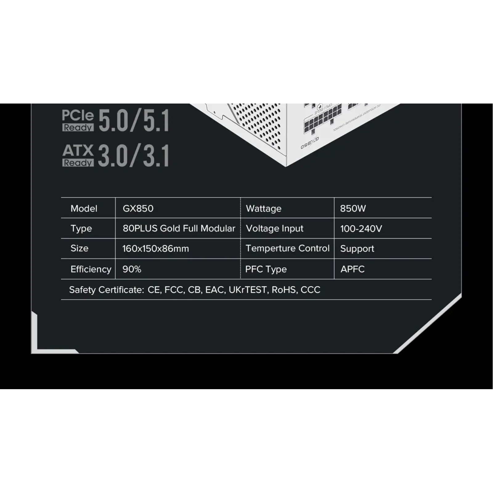 Блок живлення GAMEMAX GX-850 PRO UA