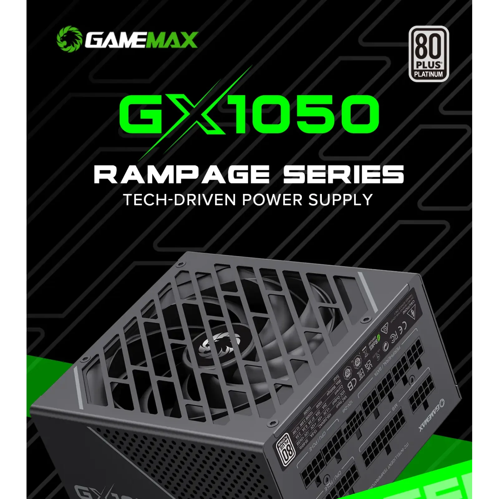 Блок живлення GameMax GX-1050 PRO BK (ATX3.1PCIe5.1) UA