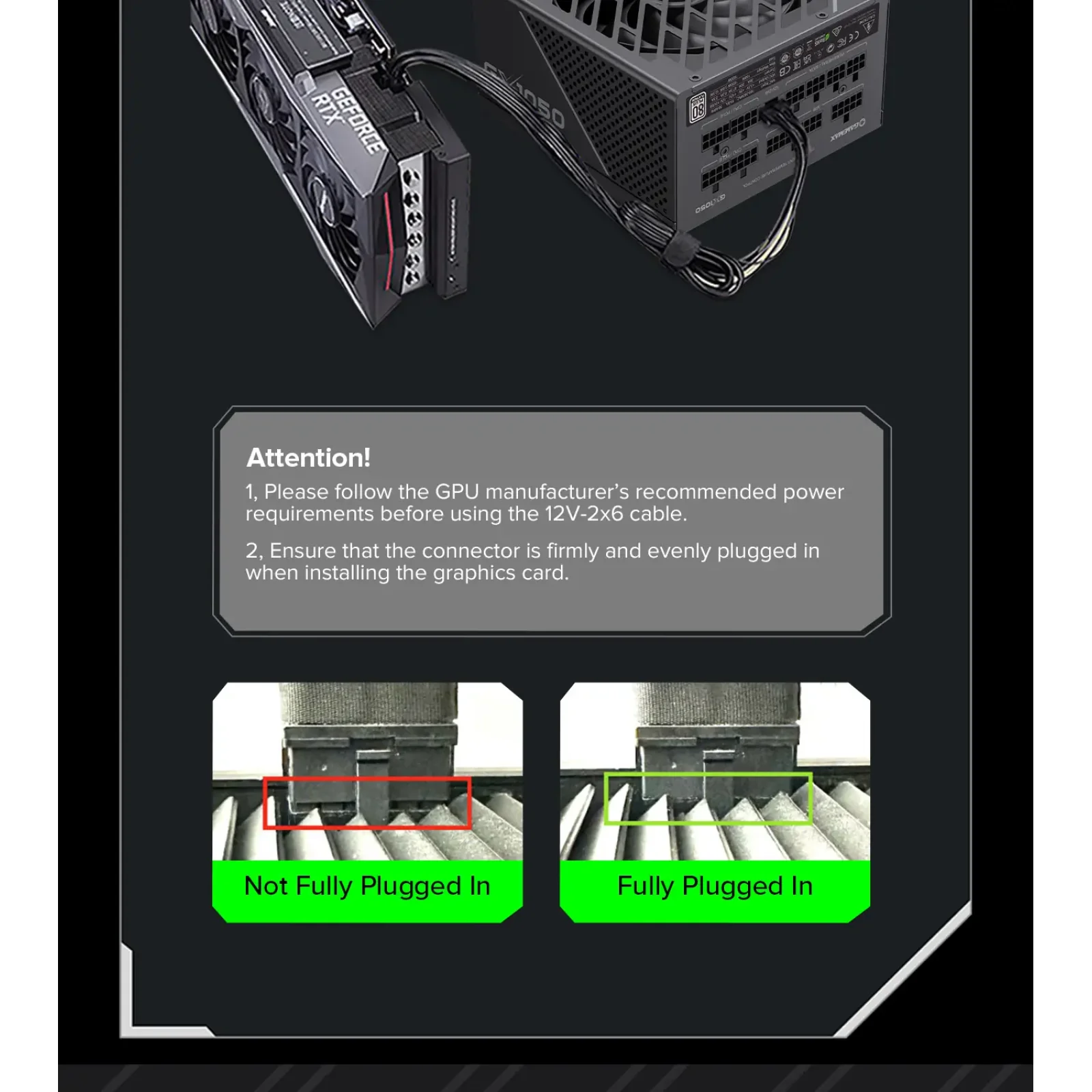 Блок живлення GameMax GX-1050 PRO BK (ATX3.1PCIe5.1) UA