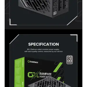 Блок живлення GameMax GX-1050 PRO BK (ATX3.1PCIe5.1) UA
