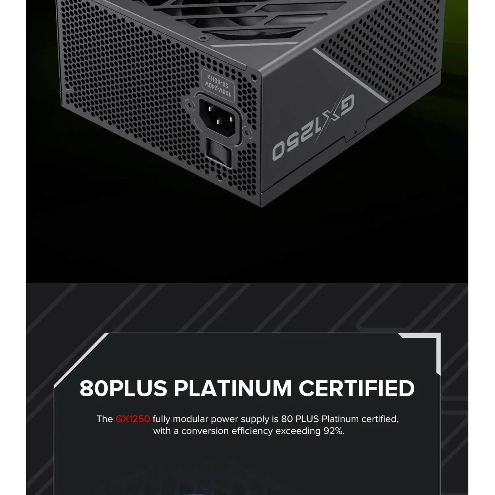 Блок живлення GameMax GX-1250 PRO BK (ATX3.1PCIe5.1) UA