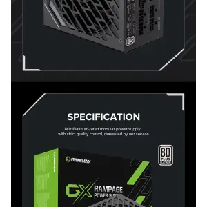 Блок живлення GameMax GX-1250 PRO BK (ATX3.1PCIe5.1) UA