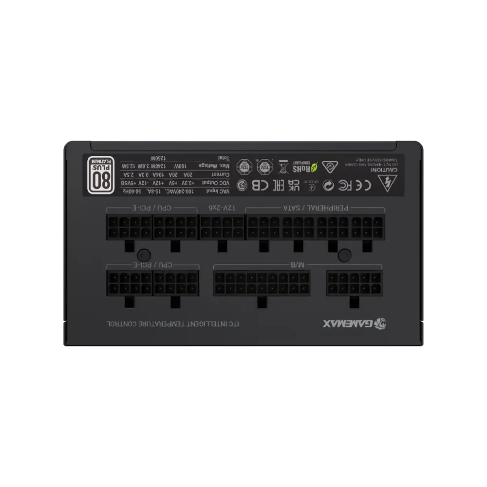 Блок живлення GameMax GX-1250 PRO BK (ATX3.1PCIe5.1) UA
