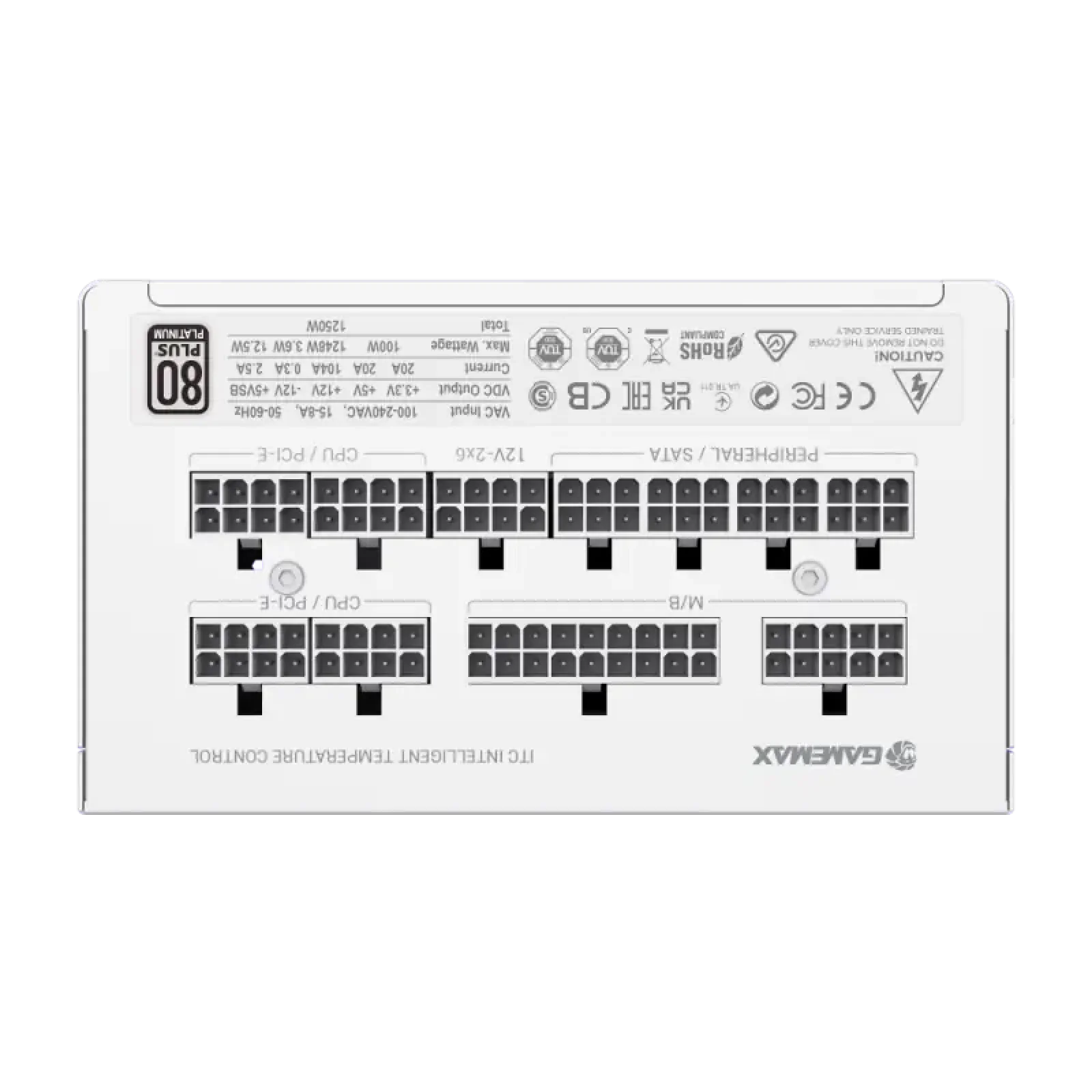 Блок живлення GameMax GX-1250 PRO WT (ATX3.1PCIe5.1) UA