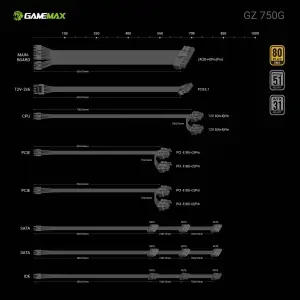 Блок живлення GameMax GZ 750G BK UA