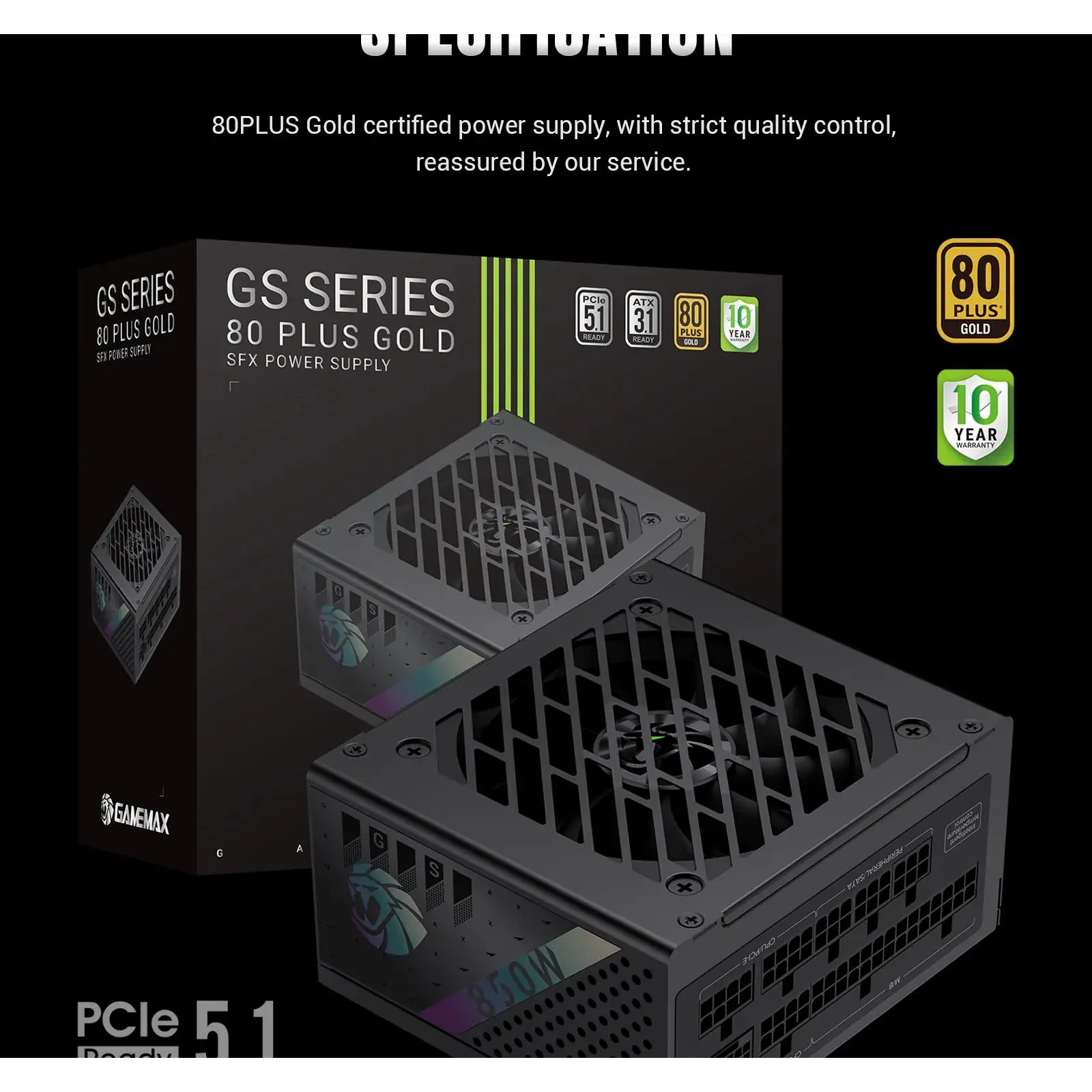 Блок живлення GAMEMAX GS 850G V25 UA