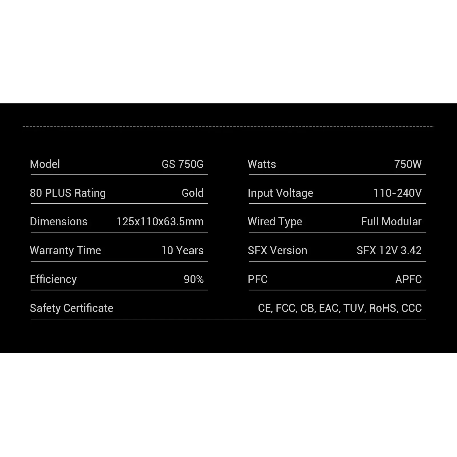 Блок живлення GAMEMAX GS 750G V25 UA