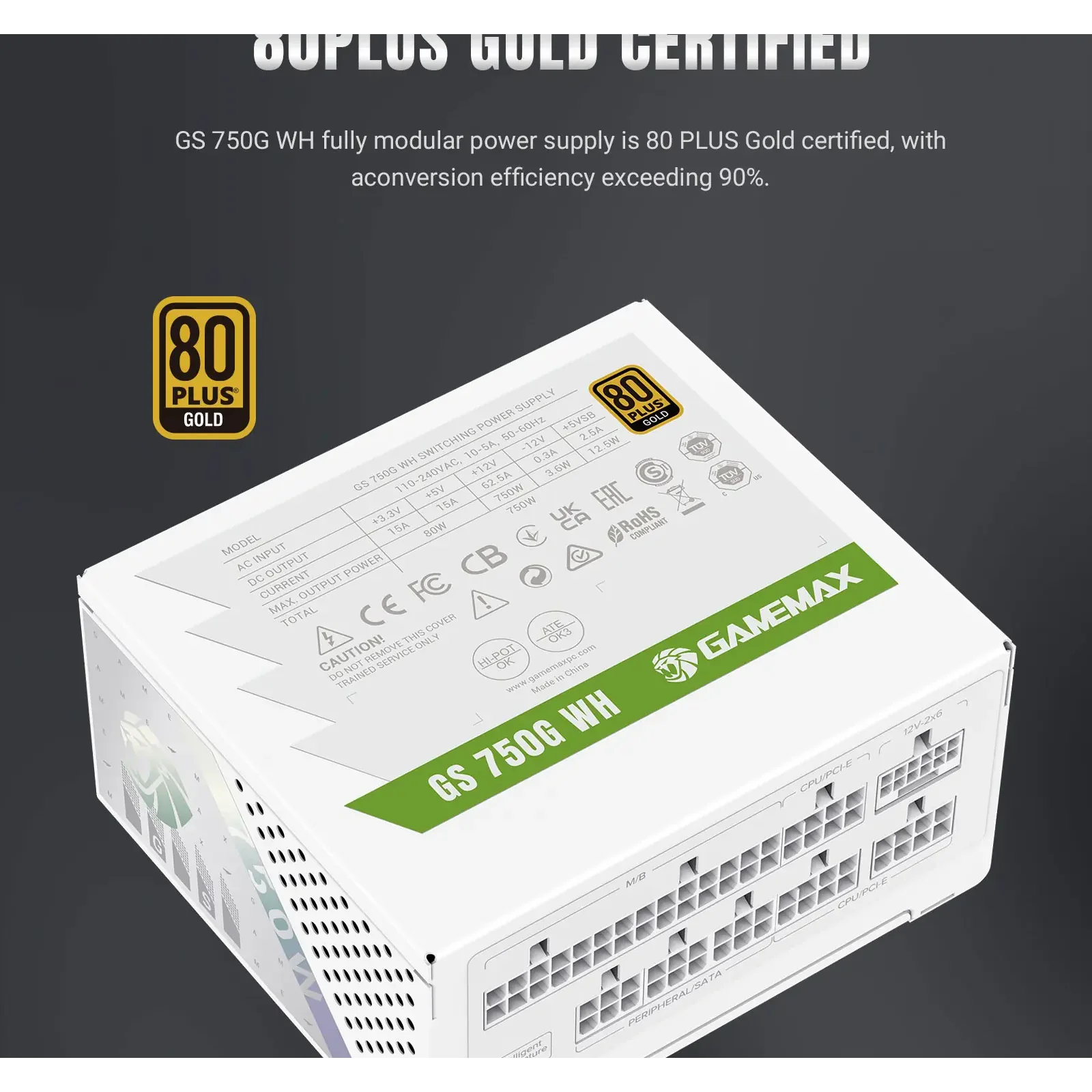 Блок живлення GAMEMAX GS 750G WH V25 UA