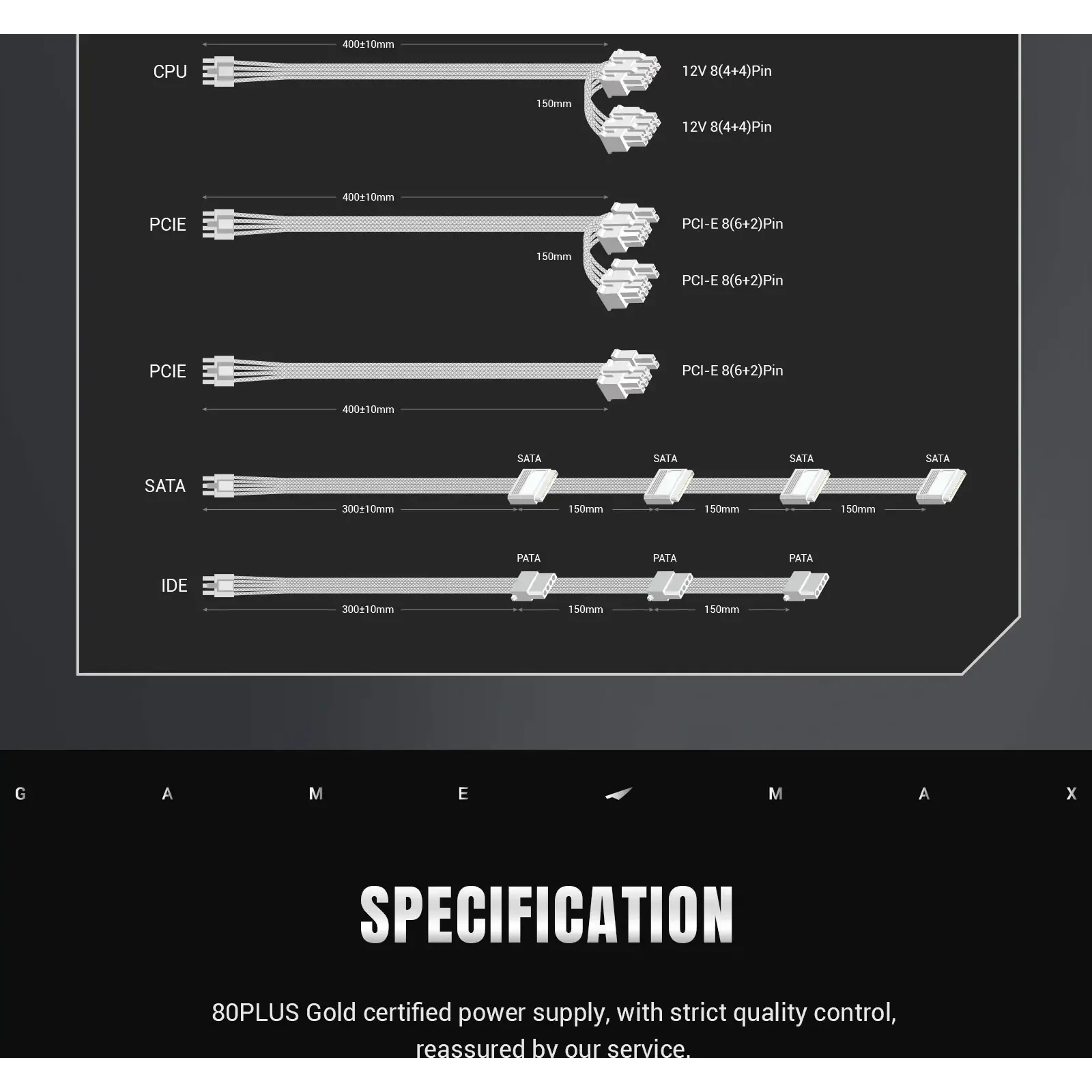 Блок живлення GAMEMAX GS 750G WH V25 UA
