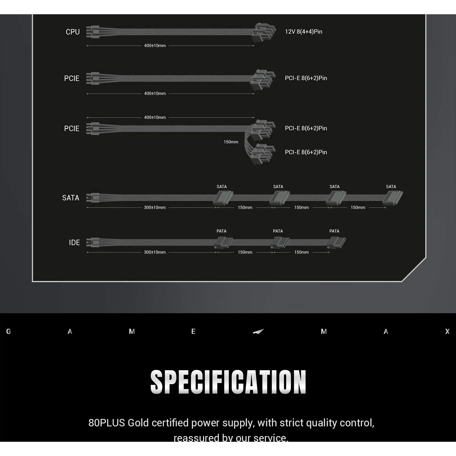 Блок живлення GAMEMAX GS 650G V25 UA