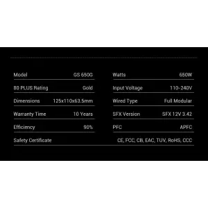 Блок живлення GAMEMAX GS 650G V25 UA