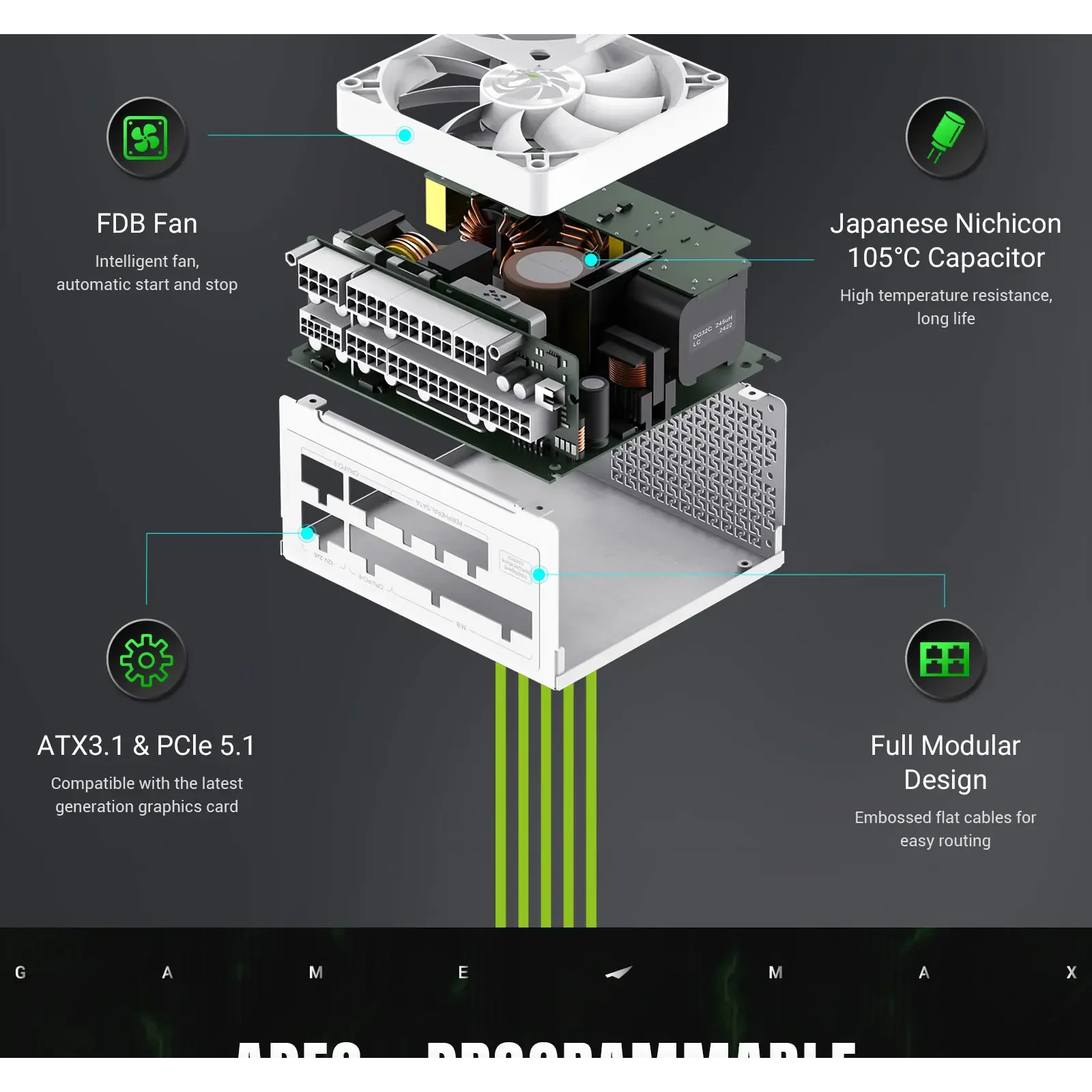 Блок питания GAMEMAX GS 650G WH V25 UA