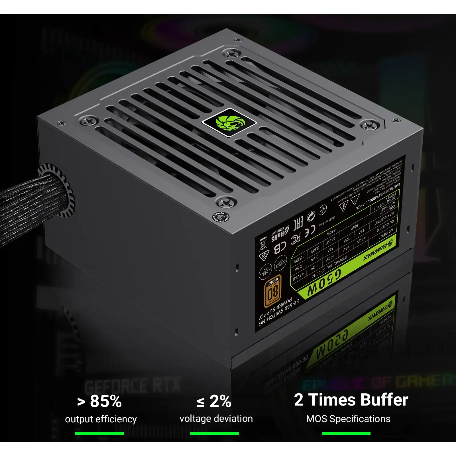 Блок живлення GameMax 650W GE-650 UA