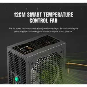 Блок питания GAMEMAX 500W, 80+ Bronze, fan 120mm ATX3.1 OPP/OVP/UVP/OCP/SCP/OTP/SIP/OLP VP 500S BK UA