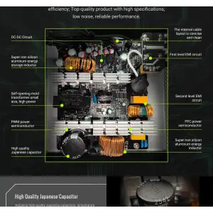 Блок питания GAMEMAX 500W, 80+ Bronze, fan 120mm ATX3.1 OPP/OVP/UVP/OCP/SCP/OTP/SIP/OLP VP 500S BK UA
