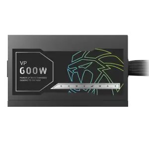 Блок питания GAMEMAX 600W, 80+ Bronze, fan 120mm PCIe 5. 1 & ATX3.1, Native 12V-2x6 OPP/OVP/UVP/OCP/SCP/OT VP 600S BK UA