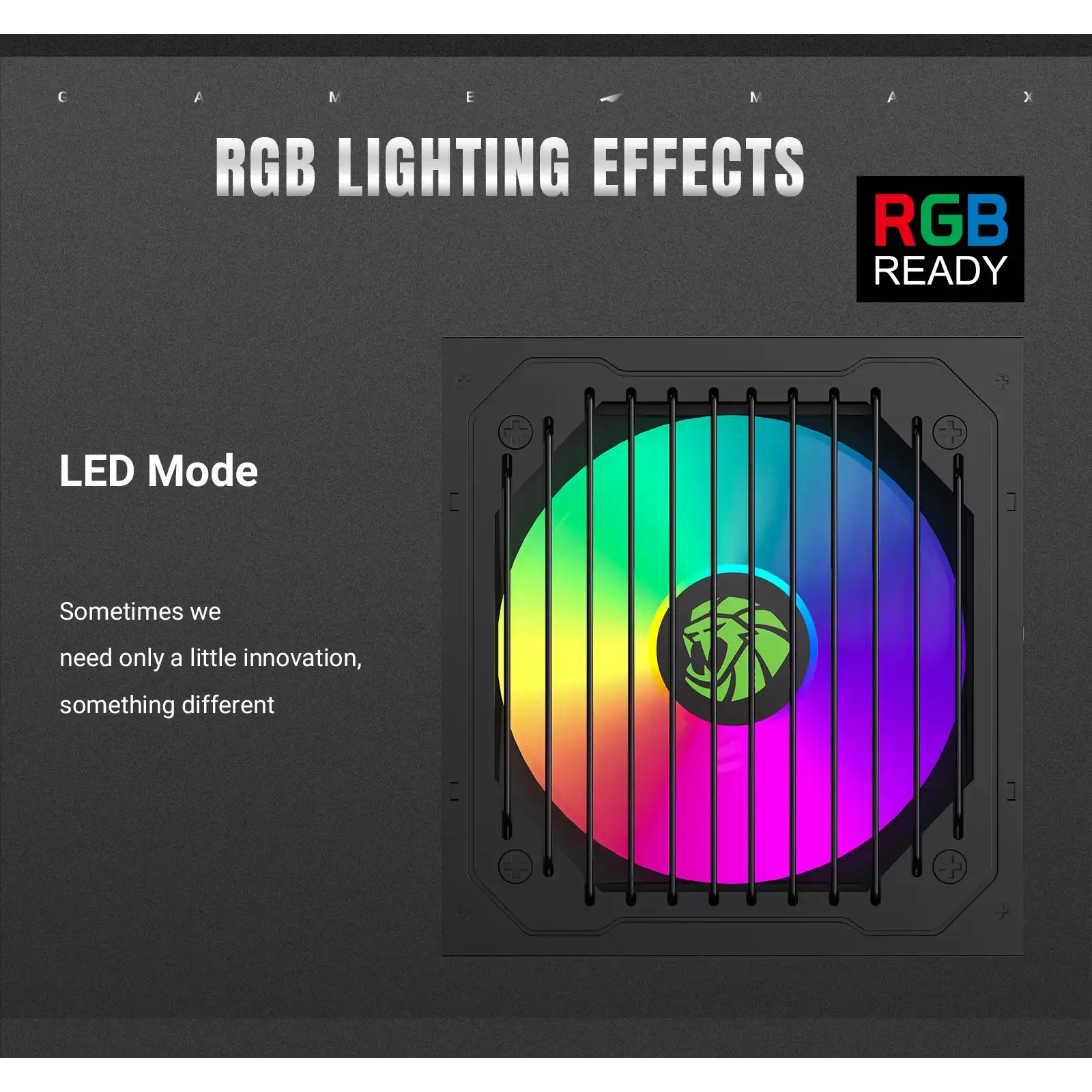 Блок живлення GAMEMAX 700W, 80+ Bronze, fan 120mm PCIe 5. 1 & ATX3.1, Native 12V-2x6 OPP/OVP/UVP/OCP/SCP/OT VP 700S BK-RGB UA