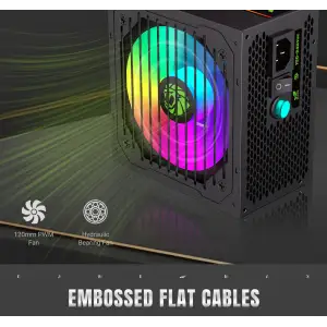Блок живлення GAMEMAX 700W, 80+ Bronze, fan 120mm PCIe 5. 1 & ATX3.1, Native 12V-2x6 OPP/OVP/UVP/OCP/SCP/OT VP 700S BK-RGB UA