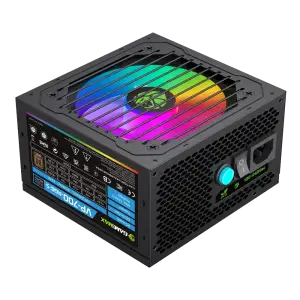 Блок живлення GAMEMAX 700W, 80+ Bronze, fan 120mm PCIe 5. 1 & ATX3.1, Native 12V-2x6 OPP/OVP/UVP/OCP/SCP/OT VP 700S BK-RGB UA