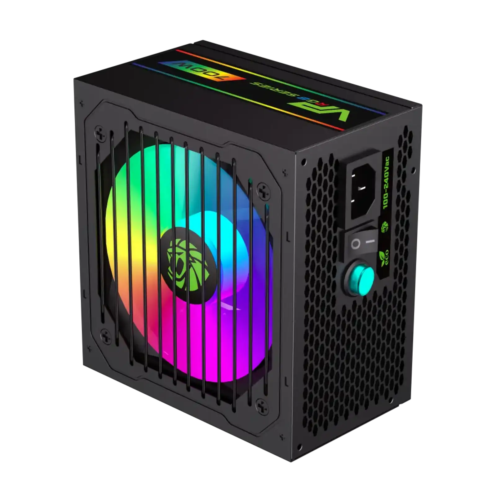 Блок живлення GAMEMAX 700W, 80+ Bronze, fan 120mm PCIe 5. 1 & ATX3.1, Native 12V-2x6 OPP/OVP/UVP/OCP/SCP/OT VP 700S BK-RGB UA