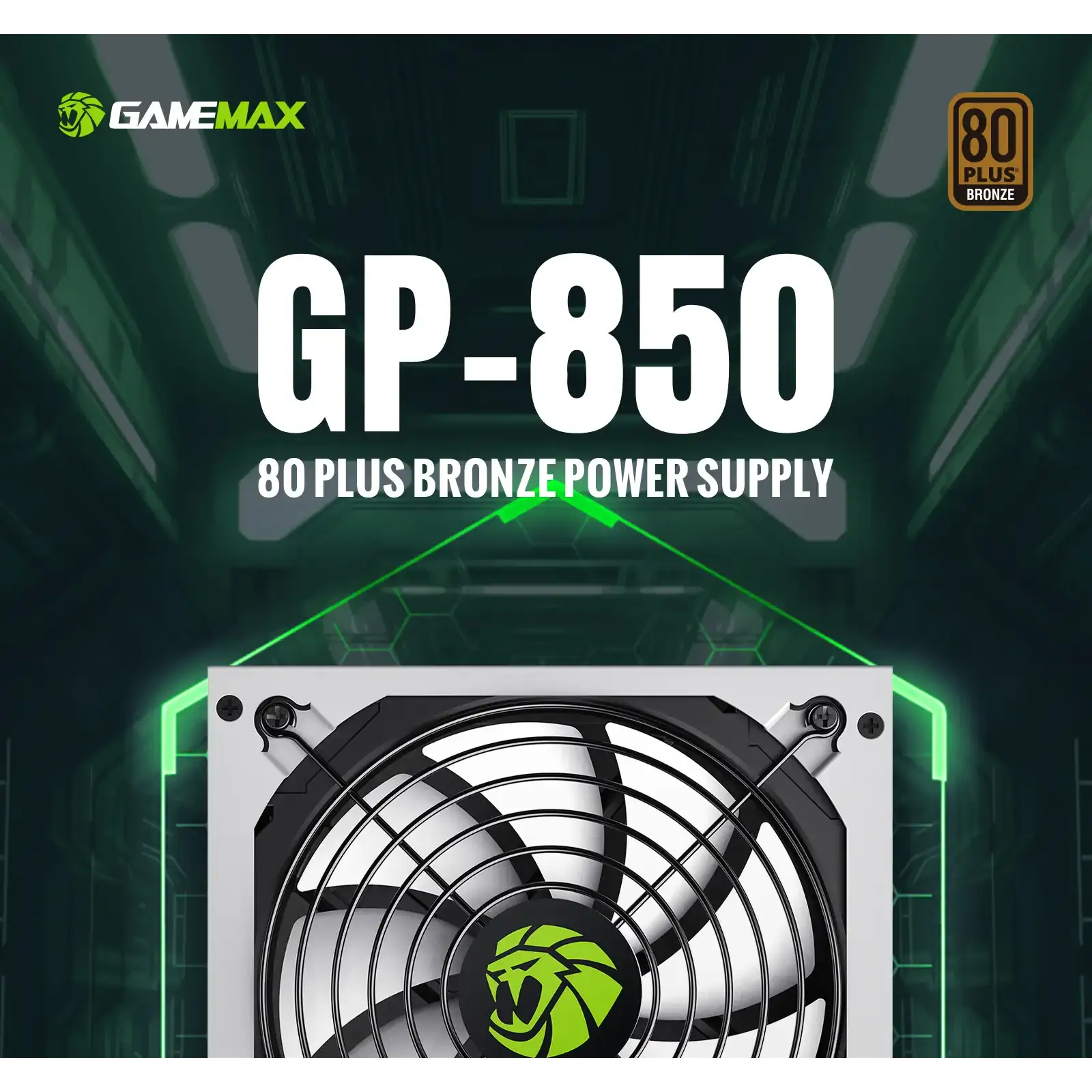 Блок живлення GAMEMAX 850W, 80+ Bronze, fan 140mm OPP/OVP/ UVP/OCP/SCP/OTP/NLP/SIP/OLP/NLO GP-850 White UA