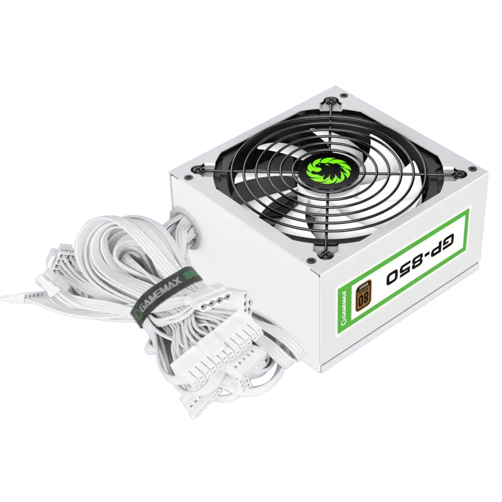 Блок живлення GAMEMAX 850W, 80+ Bronze, fan 140mm OPP/OVP/ UVP/OCP/SCP/OTP/NLP/SIP/OLP/NLO GP-850 White UA