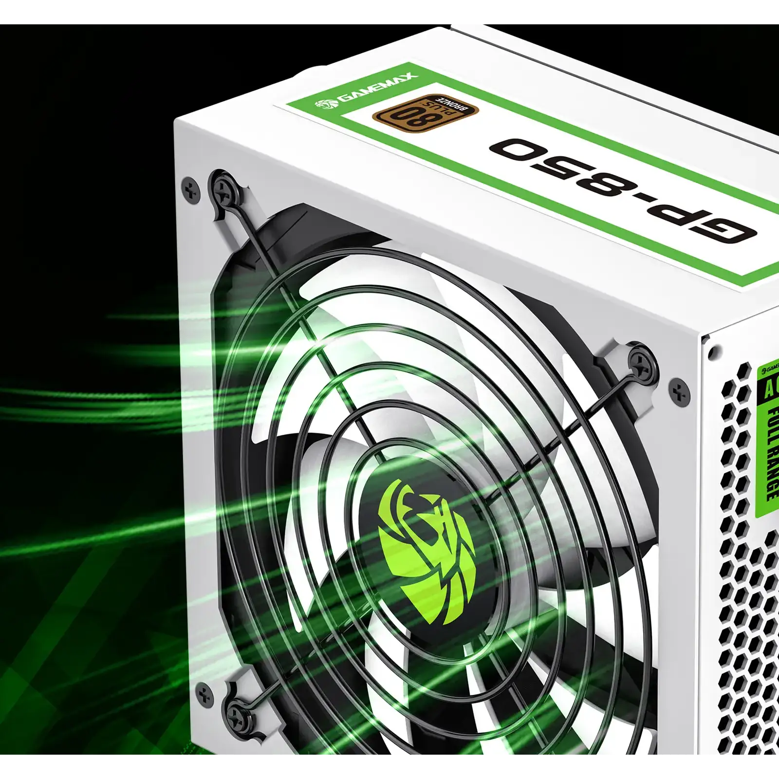 Блок живлення GAMEMAX 850W, 80+ Bronze, fan 140mm OPP/OVP/ UVP/OCP/SCP/OTP/NLP/SIP/OLP/NLO GP-850 White UA
