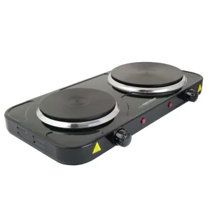 Електроплитка настільна ESPERANZA 2500W, Black, 2 комфорки діаметром 18,8 см і 15,5 см EKH007K UA