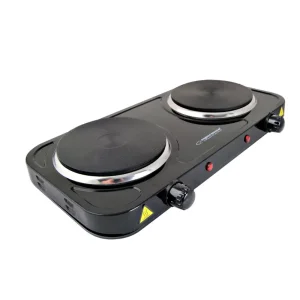 Электроплита настольная ESPERANZA 2000W, Black, 2 комфорки кожна діаметром 15,5 см EKH010K UA