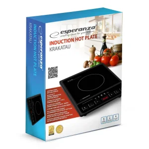 Індукційна електроплитка ESPERANZA 2000W, Black, 1 комфорка діаметром 20см, дисплей, таймер EKH011 UA