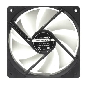 Кулер для корпусу GAMEMAX 120 мм, Molex+3pin, 23.4dB, 46.5CFM, білий з чорною рамкою GMX-WFBK-WT UA