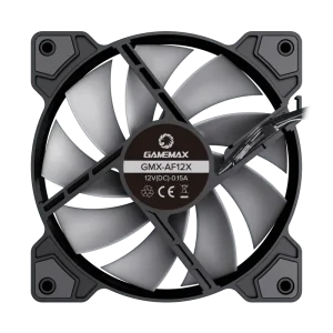 Кулер для корпусу GAMEMAX 120 мм, Molex+3pin, 28.2dBA, 1200 rpm, FRGB, чорна рамка GMX-AF12X UA