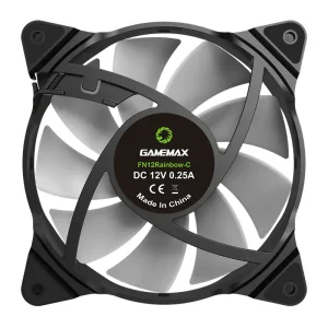 Кулер для корпусу GAMEMAX 120 мм, 3pin(M/F)/3+4pin Molex ARGB, чорна рамка FN-12Rainbow-C2 UA