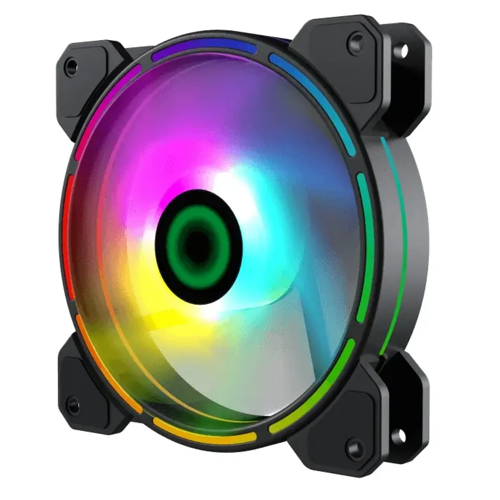 Кулер для корпусу GAMEMAX 120 мм, 3pin(F)/4pin Molex ARGB, чорна рамка FN-12Rainbow-D (FN-12Rainbow-D ) UA