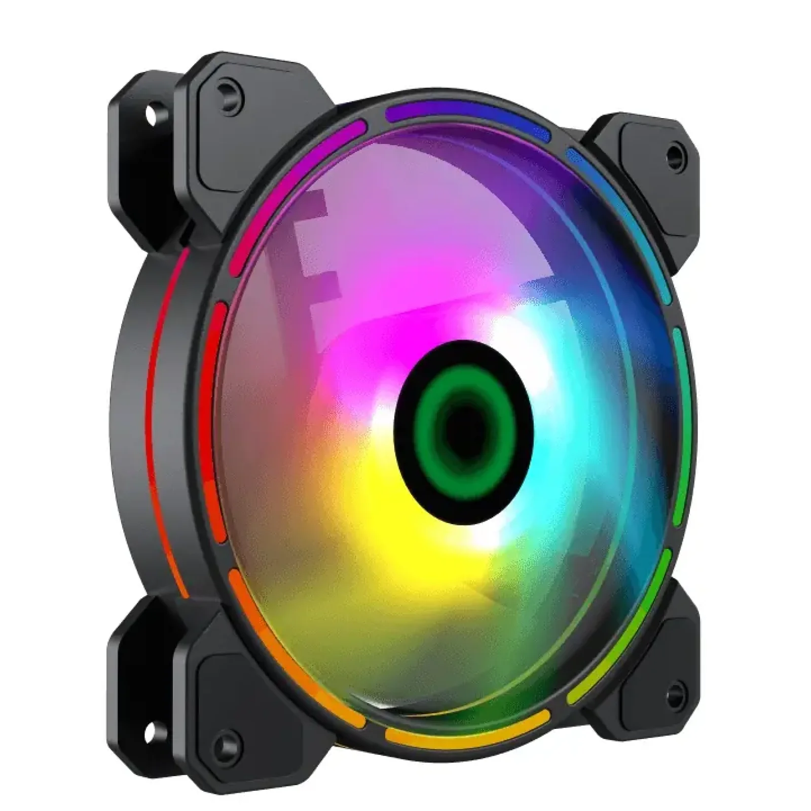 Кулер для корпусу GAMEMAX 120 мм, 3pin(F)/4pin Molex ARGB, чорна рамка FN-12Rainbow-D (FN-12Rainbow-D ) UA