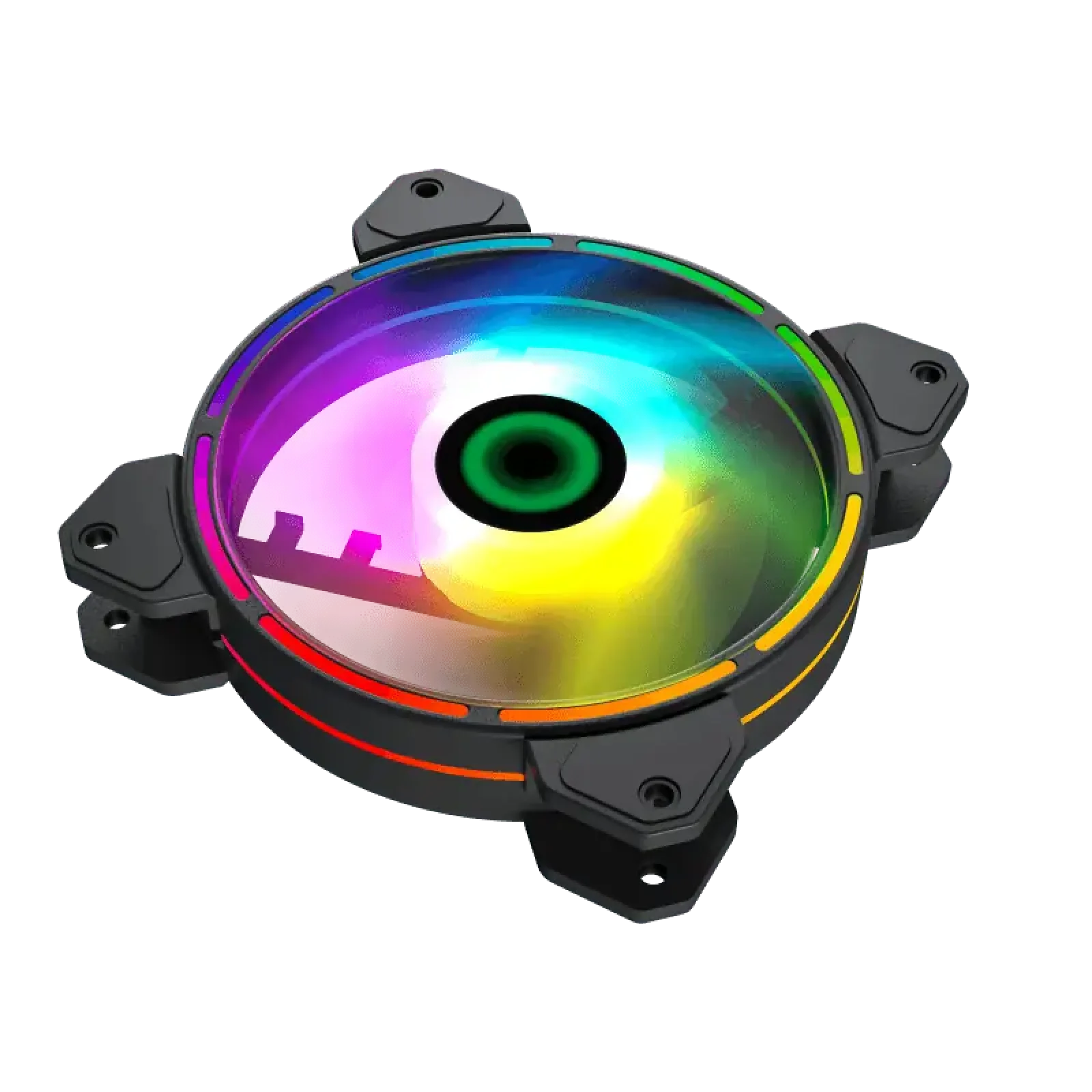 Кулер для корпусу GAMEMAX 120 мм, 3pin(F)/4pin Molex ARGB, чорна рамка FN-12Rainbow-D (FN-12Rainbow-D ) UA