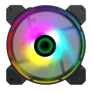 Кулер для корпусу GAMEMAX 120 мм, 3pin(F)/4pin Molex ARGB, чорна рамка FN-12Rainbow-D (FN-12Rainbow-D ) UA