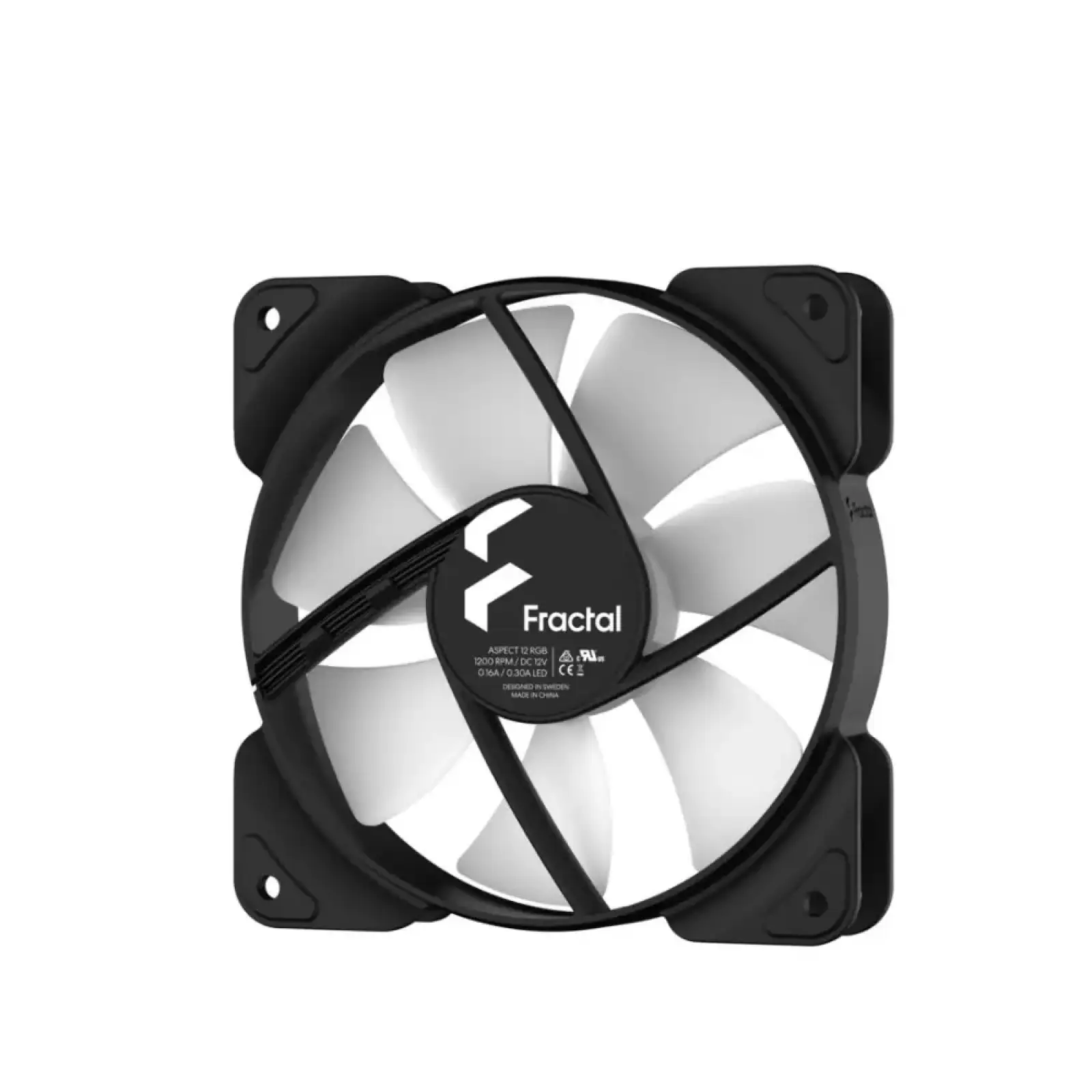 Вентилятор для корпусу FRACTAL DESIGN 120 мм, чорна рамка, RGB Aspect 12 RGB Black Frame (FD-F-AS1-1204) UA