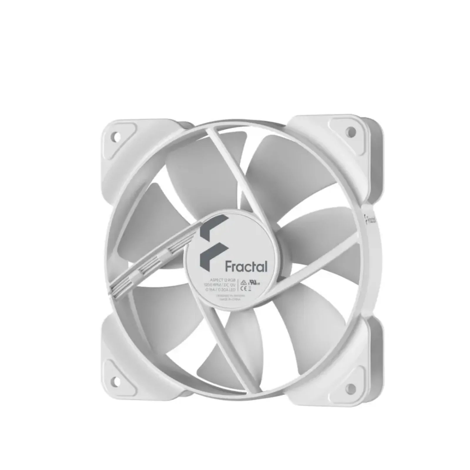 Вентилятор для корпусу FRACTAL DESIGN 120 мм, білий, RGB Aspect 12 RGB White Frame (FD-F-AS1-1208) UA