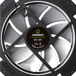 Кулер для корпусу GAMEMAX 120 мм, 3pin(M/F)/3+4pin Molex ARGB, чорна рамка FN-12Rainbow-C9 UA