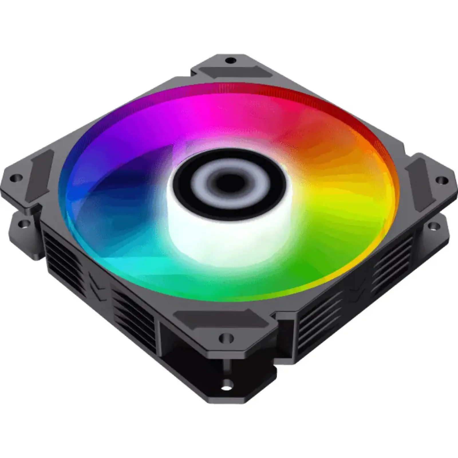 Кулер для корпусу GAMEMAX 120 мм, 3pin(M/F)/3+4pin Molex ARGB, чорна рамка FN-12Rainbow-C9 UA