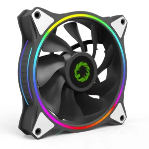 Кулер для корпуса GAMEMAX 200 мм, ARGB, 25.4-3pin, CFM38.6, 29.5dB, 800±200RPM, чорний GMX-20-ARGB UA
