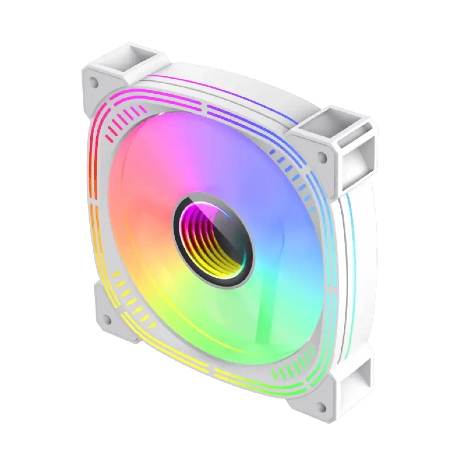 Кулер для корпусу GAMEMAX 120 мм, 3pin(M/F)/4pin(M/F) ARGB, білий GMX-12ARGB-L UA