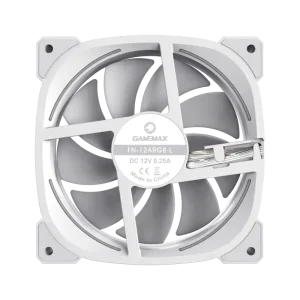 Кулер для корпусу GAMEMAX 120 мм, 3pin(M/F)/4pin(M/F) ARGB, білий GMX-12ARGB-L UA