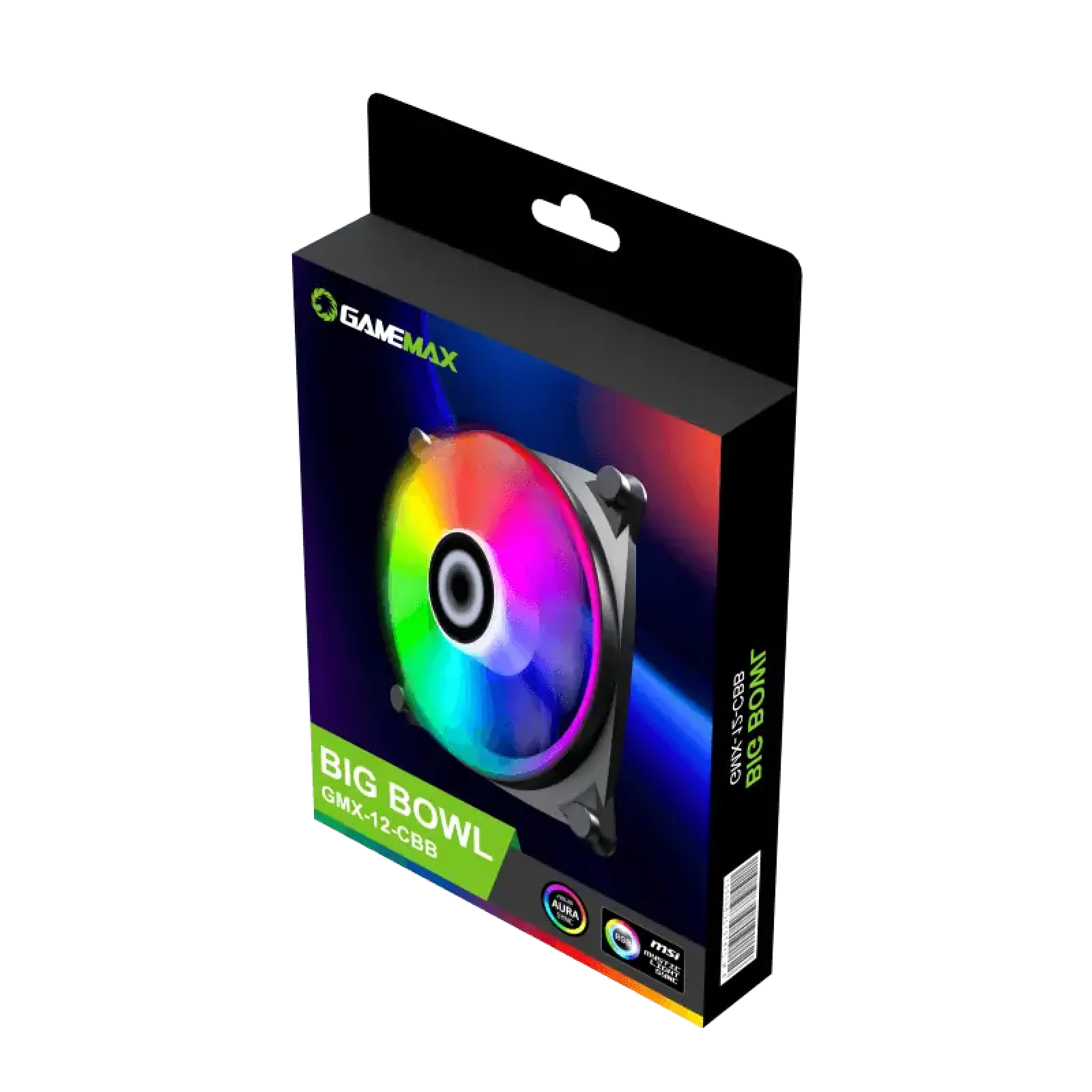 Кулер для корпусу GAMEMAX 120 мм, 3pin(M/F)/Molex+3pin ARGB, чорна рамка GMX-12-CBB UA