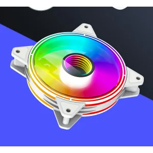 Кулер для корпусу GAMEMAX 120 мм, 3pin(M/F)/3+4pin Molex ARGB, білий FN-12Rainbow-Q-Infinity WT UA