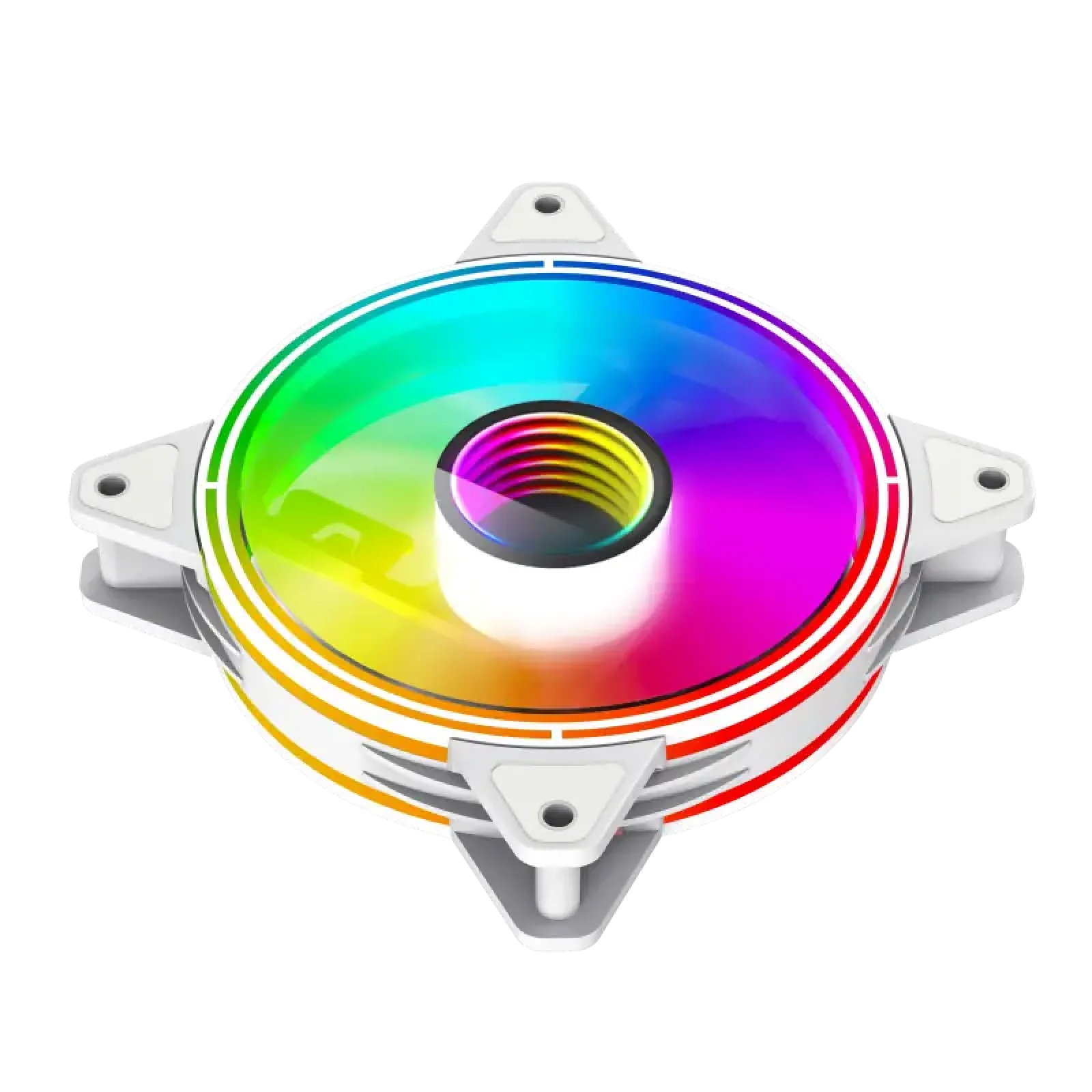 Кулер для корпусу GAMEMAX 120 мм, 3pin(M/F)/3+4pin Molex ARGB, білий FN-12Rainbow-Q-Infinity WT UA