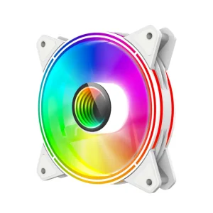 Кулер для корпусу GAMEMAX 120 мм, 3pin(M/F)/3+4pin Molex ARGB, білий FN-12Rainbow-Q-Infinity WT UA