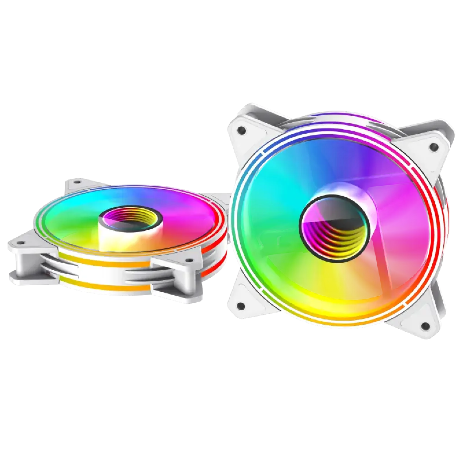 Кулер для корпусу GAMEMAX 120 мм, 3pin(M/F)/3+4pin Molex ARGB, білий FN-12Rainbow-Q-Infinity WT UA