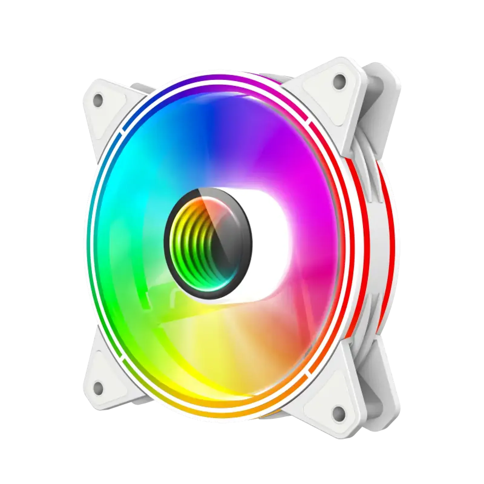 Кулер для корпусу GAMEMAX 120 мм, 3pin(M/F)/3+4pin Molex ARGB, білий FN-12Rainbow-Q-Infinity WT UA